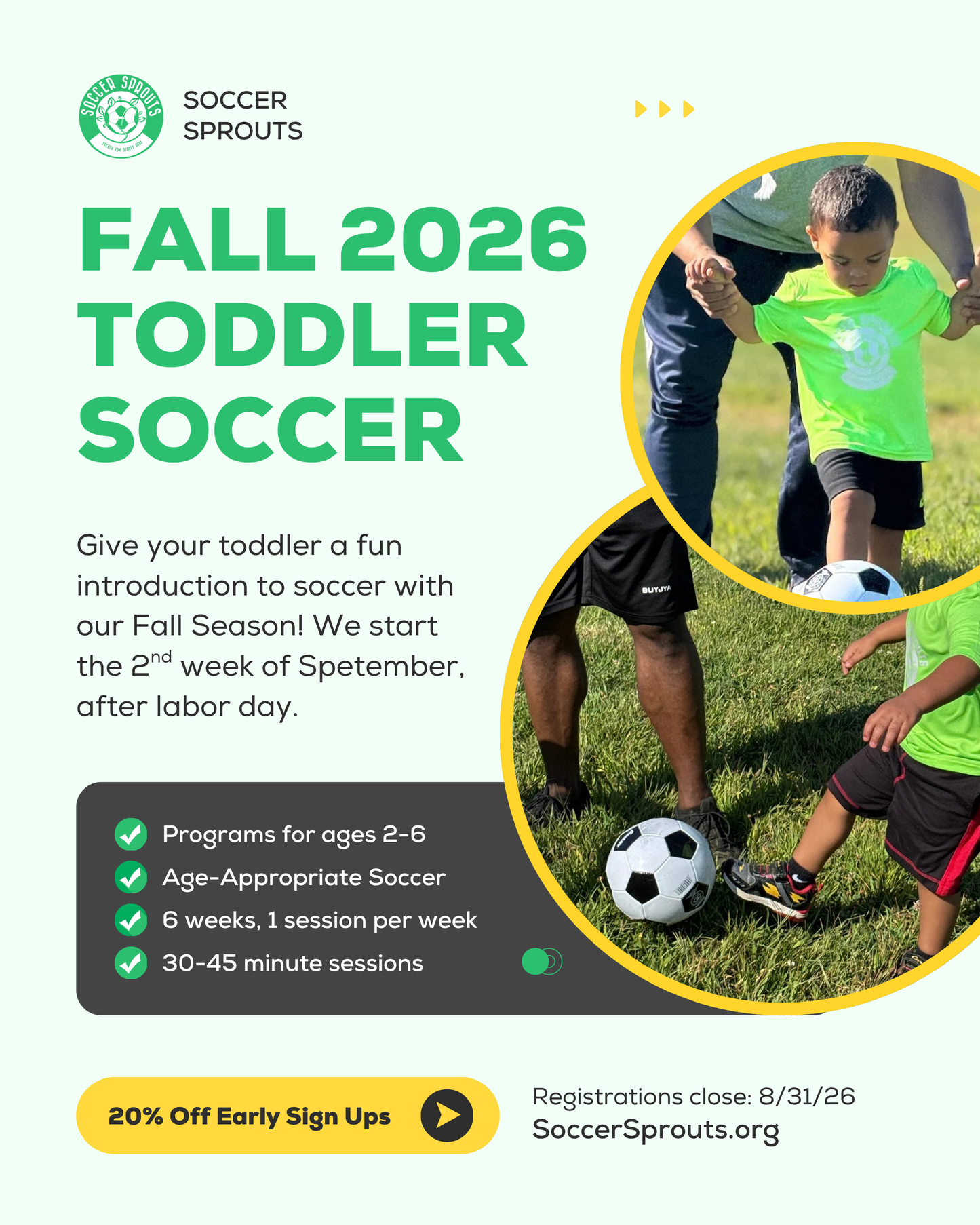 Fall Soccer Season 2026 – Littles (Ages 2–3)